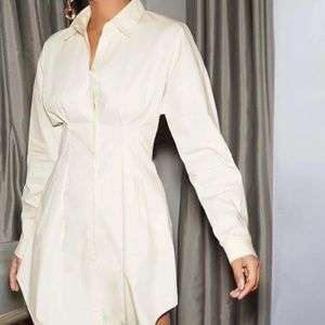 Button front shirt dress